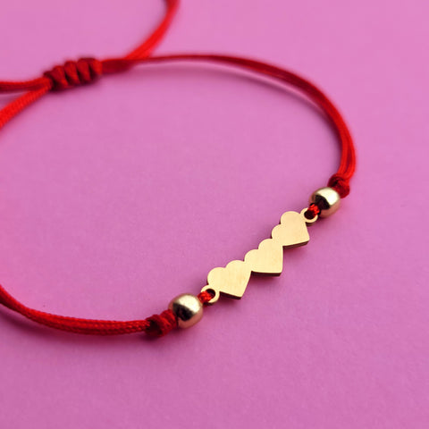 Pulsera: Tres corazones