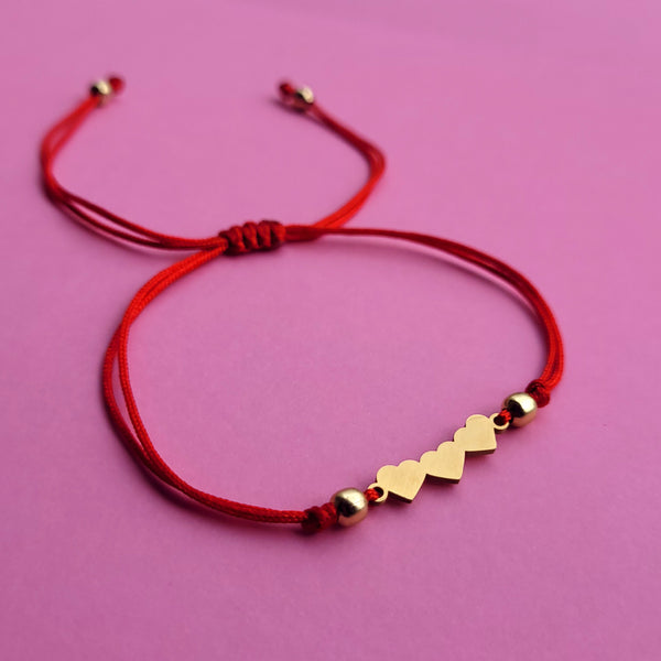 Pulsera: Tres corazones