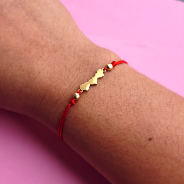 Pulsera: Tres corazones