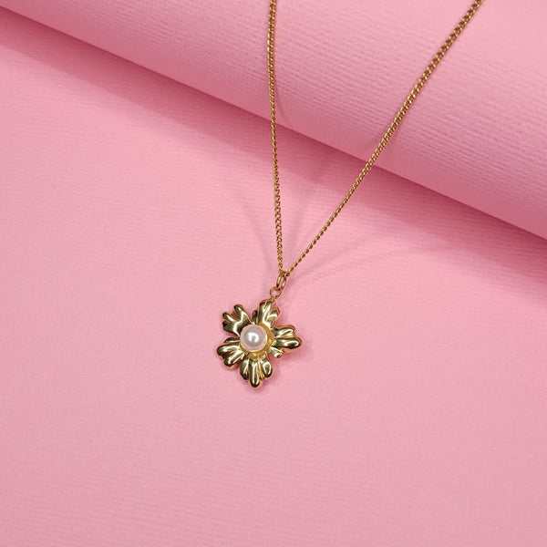 Cadena: Flor perlado