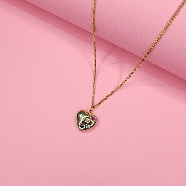 Cadena: Corazón colorido