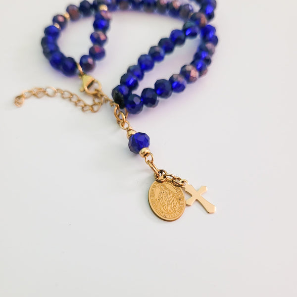 Pulsera Rosario en Cristal