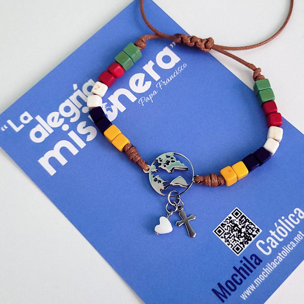 Pulsera: "La alegría es misionera" (rediseño)