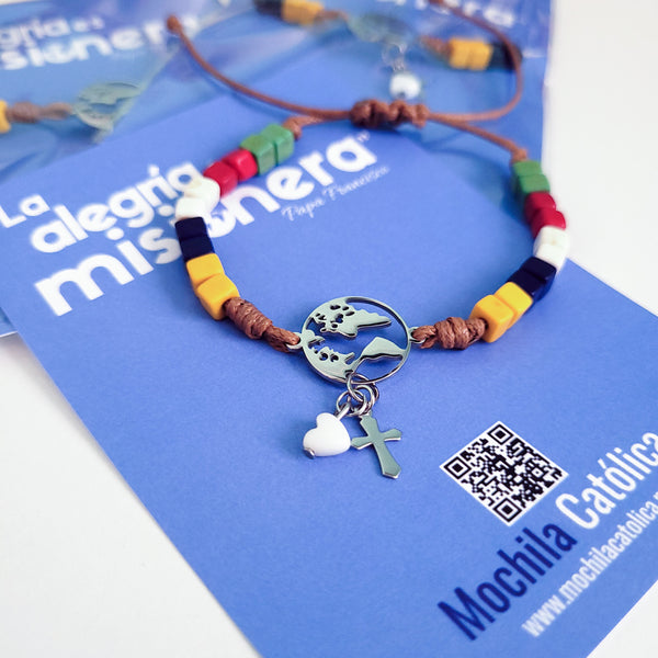 Pulsera: "La alegría es misionera" (rediseño)