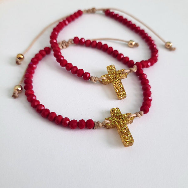 Pulsera con Cruz Dorada