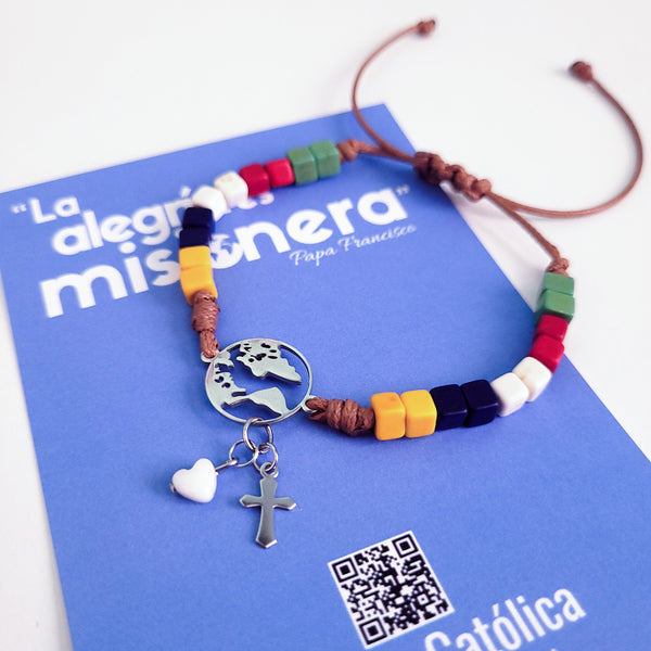 Pulsera: "La alegría es misionera" (rediseño)