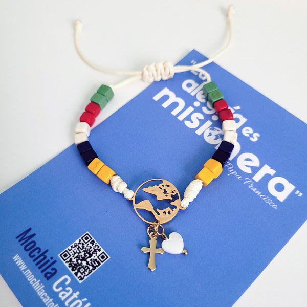 Pulsera: "La alegría es misionera" (rediseño)